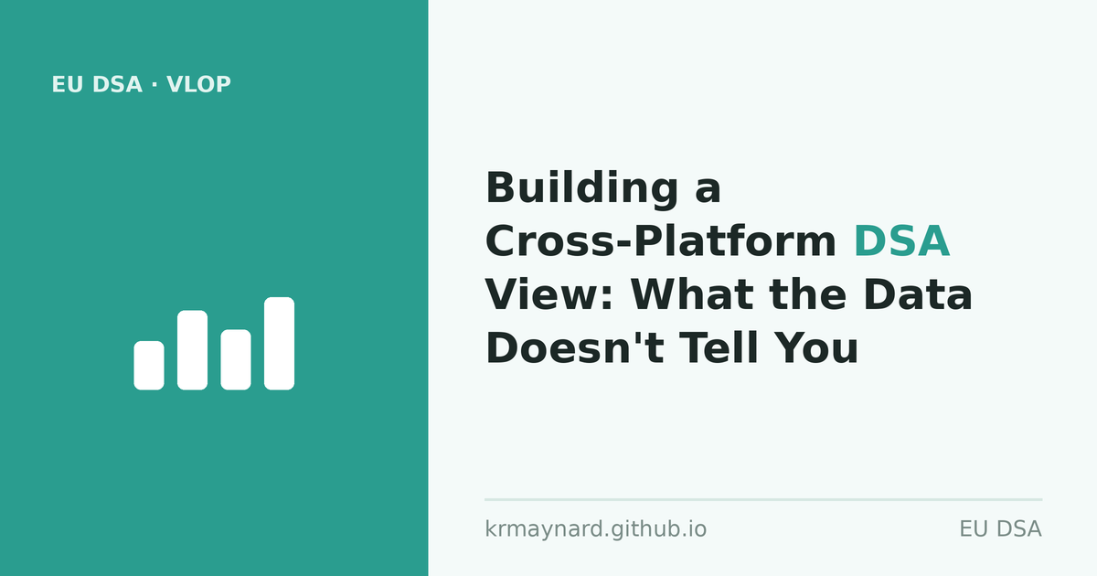 Article header: Building a Cross-Platform DSA View: What the Data Doesn't Tell You