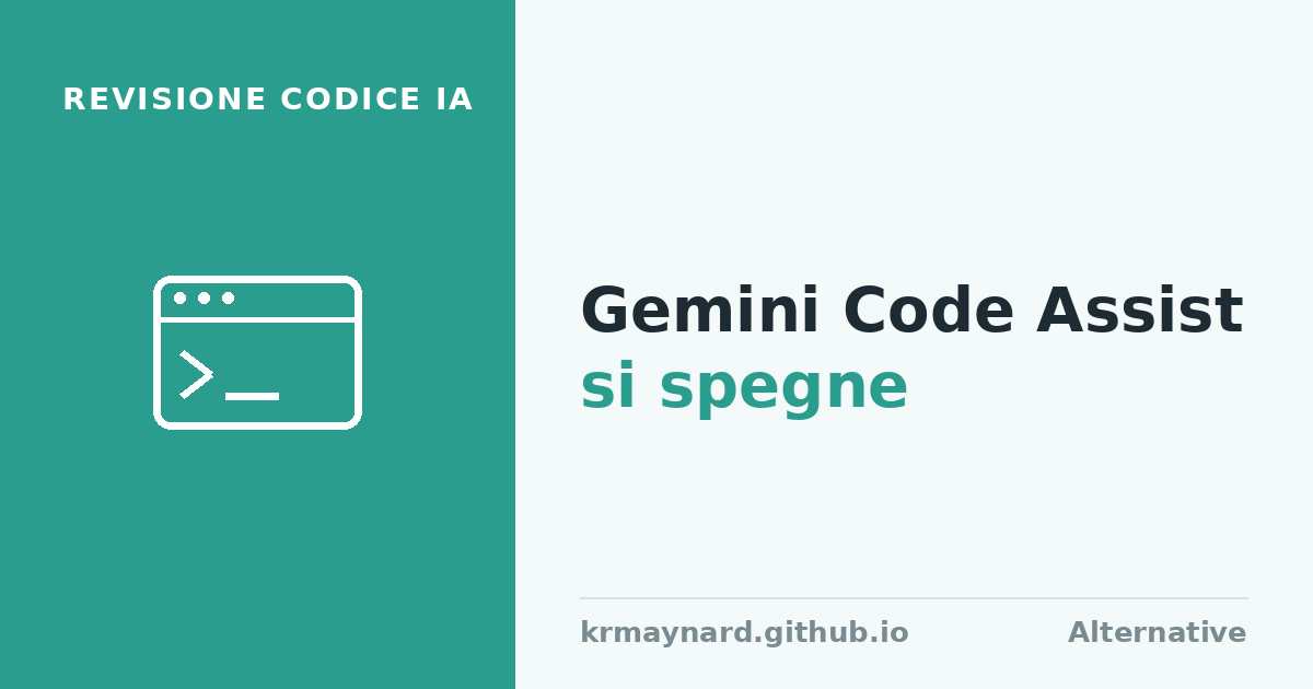 Intestazione dell'articolo: il reviewer GitHub di Gemini Code Assist si spegne oggi, dove andare adesso