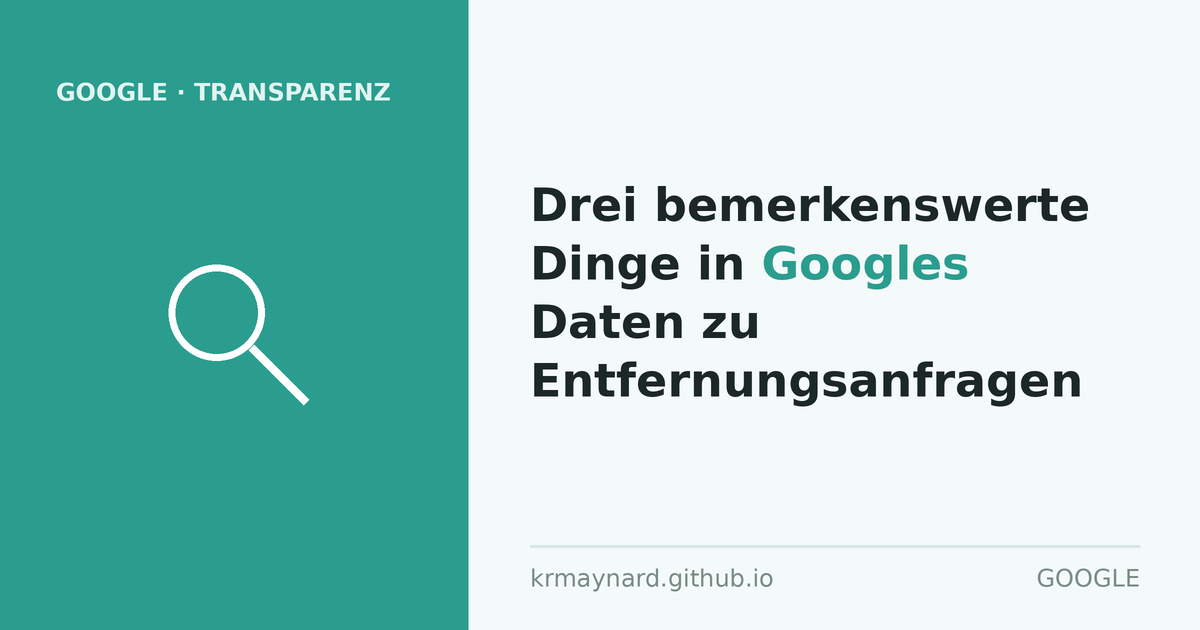 Artikel-Titelbild: Drei bemerkenswerte Dinge in Googles Daten zu Entfernungsanfragen