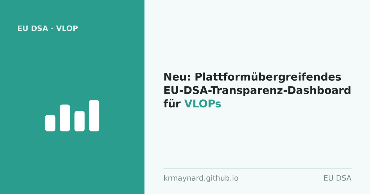 Artikel-Titelbild: Neu: Plattformübergreifendes EU-DSA-Transparenz-Dashboard für VLOPs